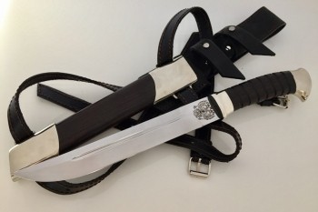 Нож казачий "Пластунский" сталь Bohler k100.Рукоять дерево Венге.